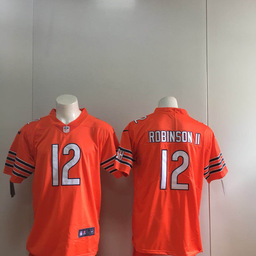 Men Chicago Bears #12 Robinson ii Orange Nike Vapor Untouchable Limited Playe NFL Jerseys